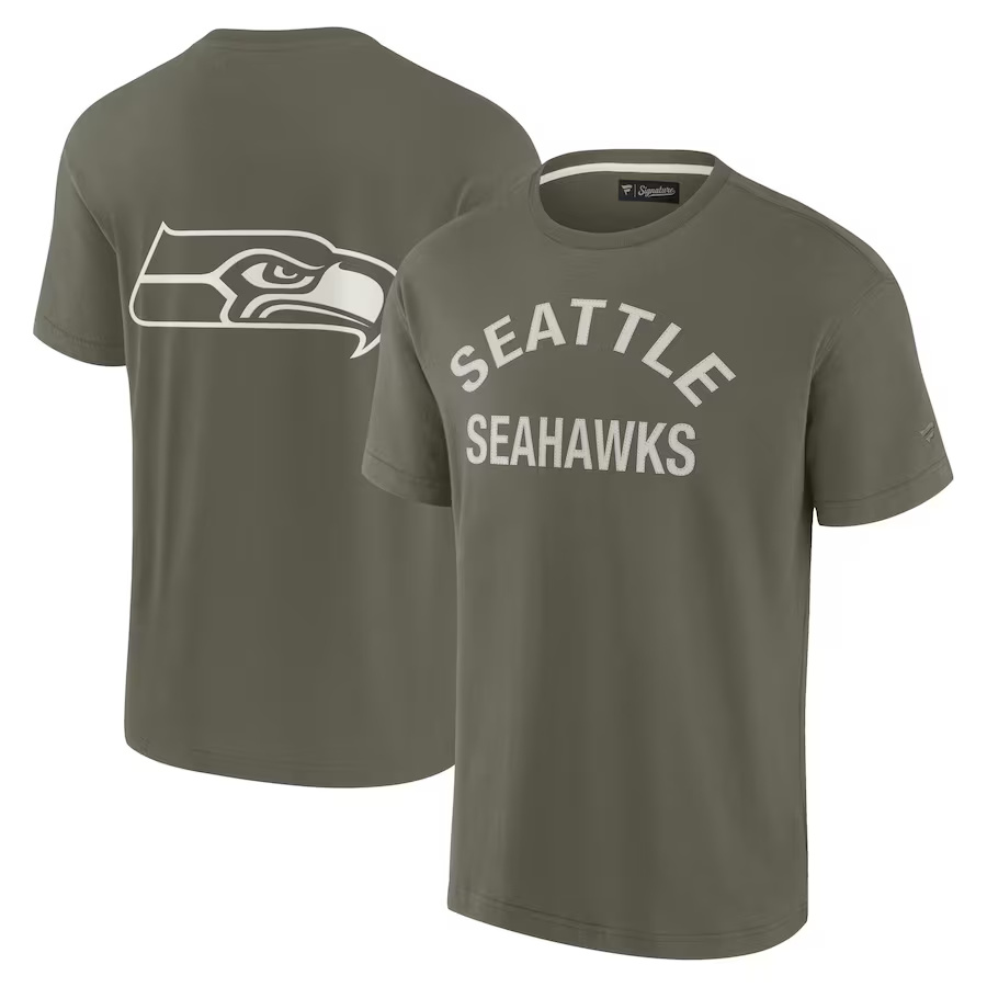 Men's Seattle Seahawks Olive Elements Super Soft T-Shirt